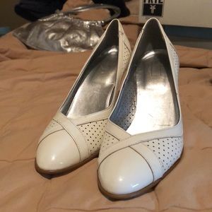 Benetton Perforated Patent Leather Pumps
